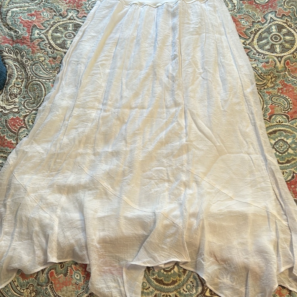 Womens AGB white maxi skirt 1X